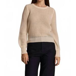 NEW M.PATMOS maria mesh pullover sweater in ivory